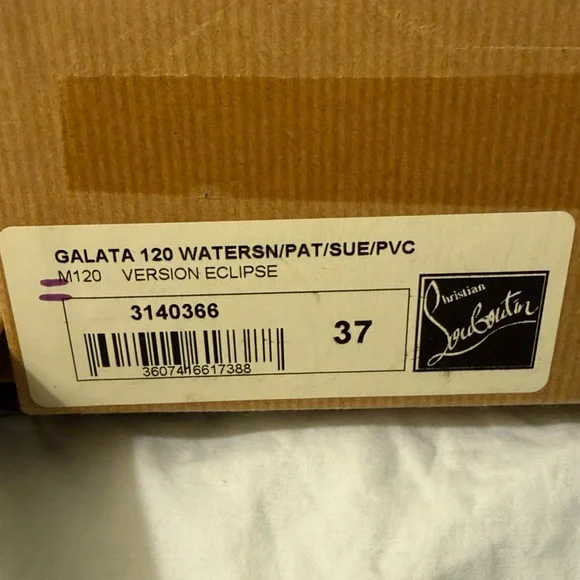 Christian Louboutin Galata 120 Eclipse Watersnake Cap Toe Heels Size 7 RARE - Picture 16 of 17